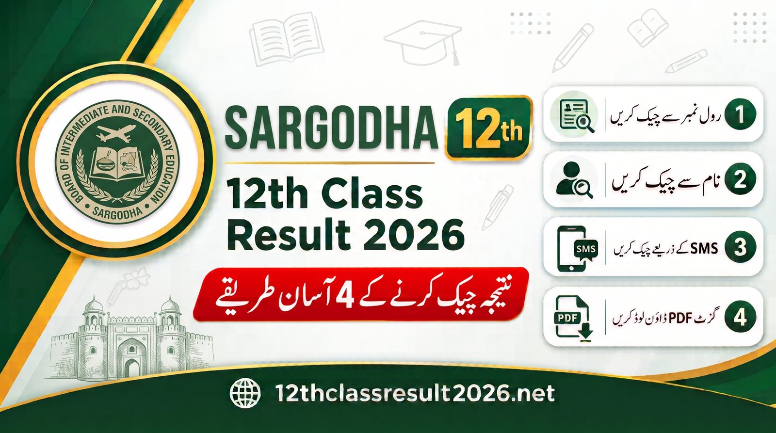 Bise sargodha 12th class result 2026 check by roll number